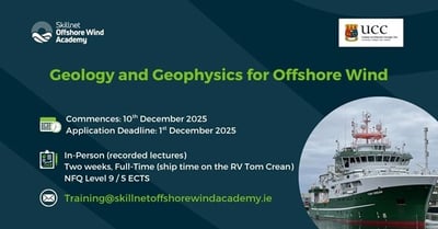 All Aboard the Tom Crean: Offshore Wind Geoscience Training Sets Sail This December